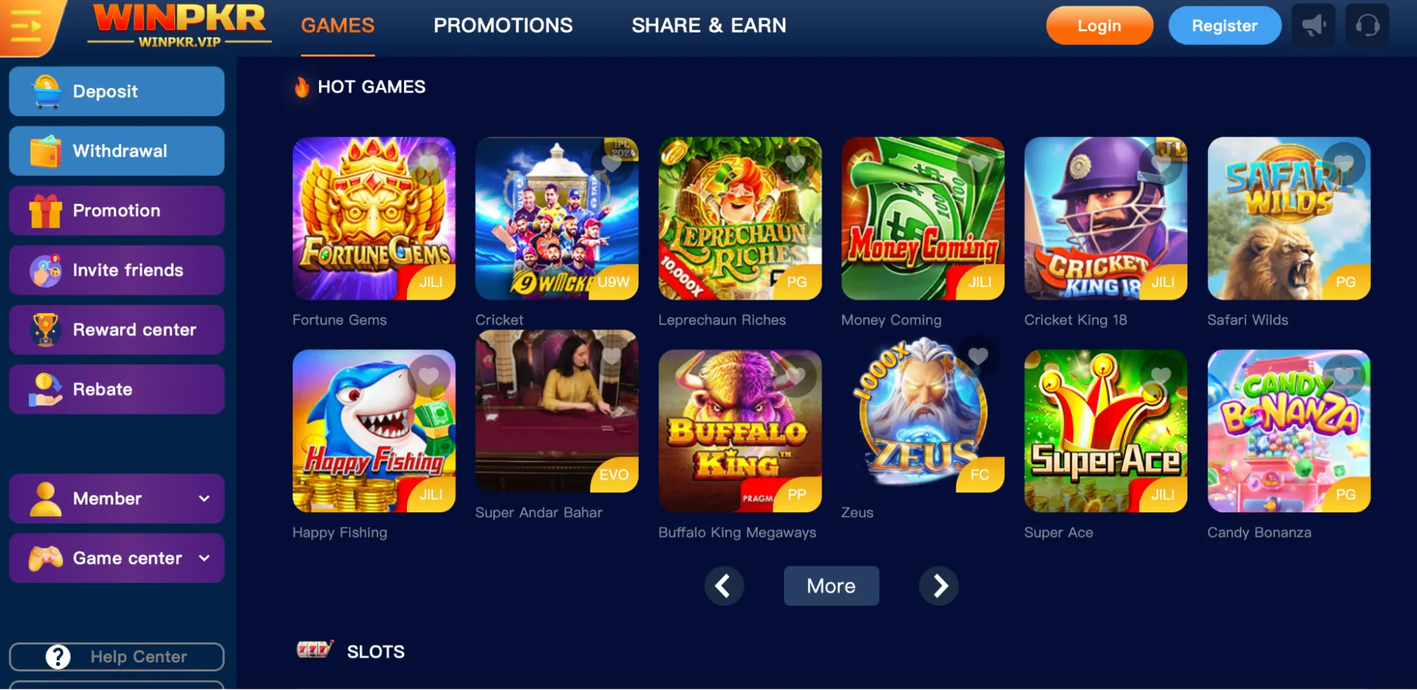 WinPKR games